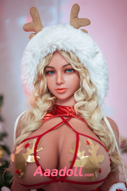 AIBEI 153cm Chubby Golden Hair Christmas Sex Doll